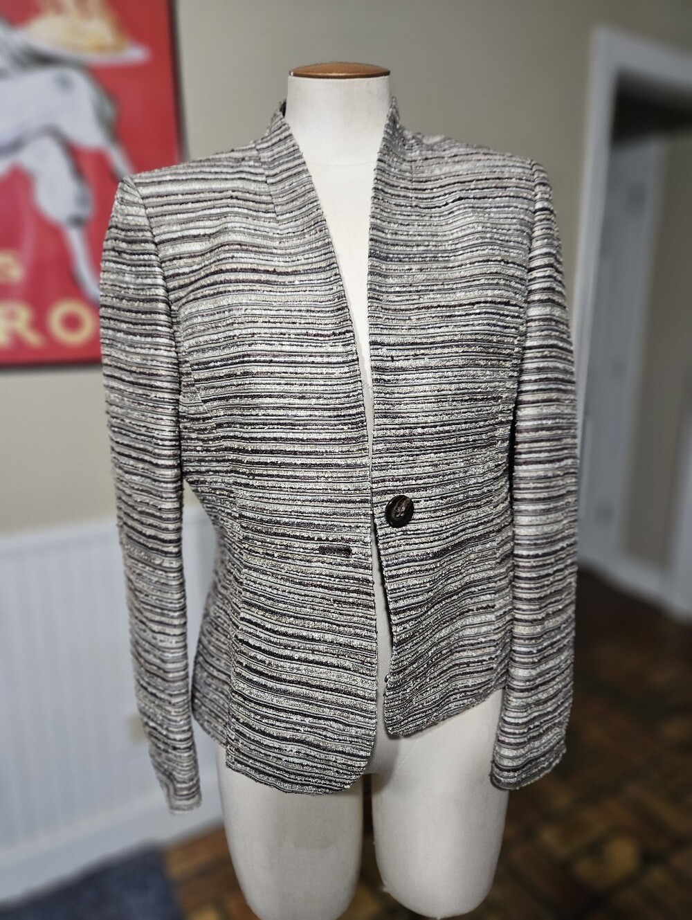 Kasper One Button Blazer Jacket Size 6